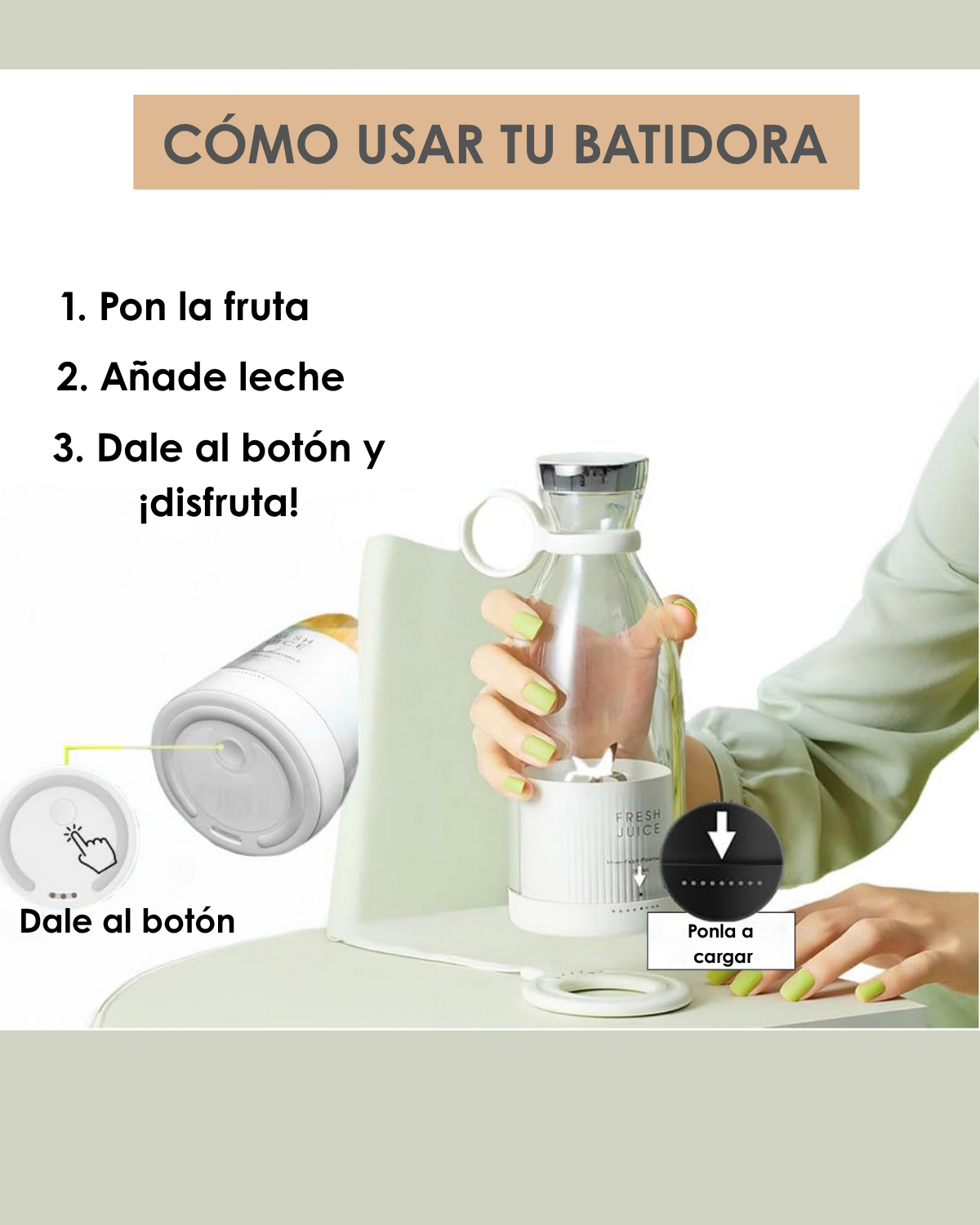MiniMix® | Batidora Portátil | Inalámbrica Recargable USB