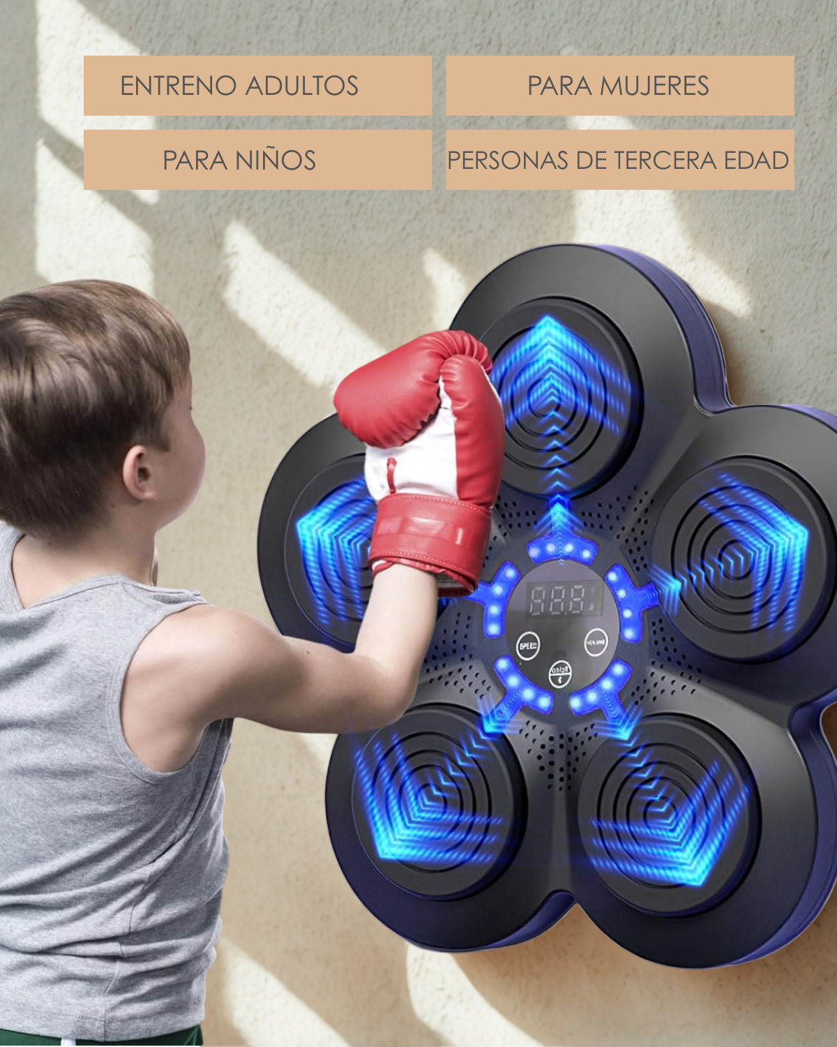 Equipo SoniBox® Bluetooth| Iluminación Rítmica y Conteo Inteligente| 9 Modos de Velocidad