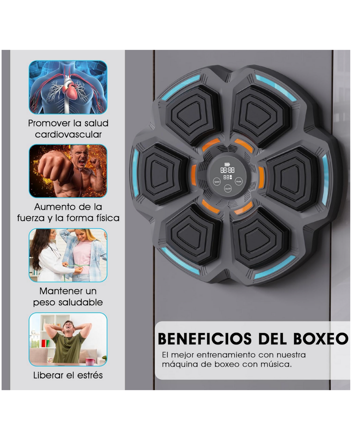Equipo SoniBox® Bluetooth| Iluminación Rítmica y Conteo Inteligente| 9 Modos de Velocidad