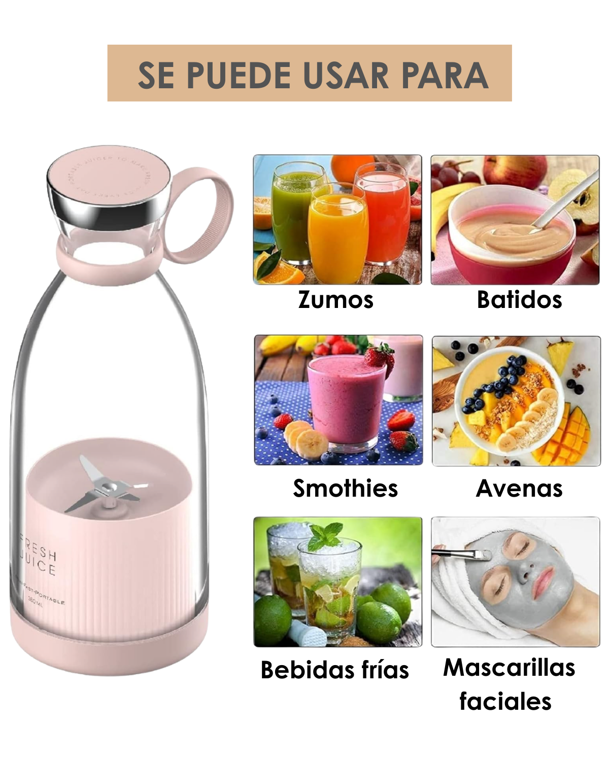 MiniMix® | Batidora Portátil | Inalámbrica Recargable USB