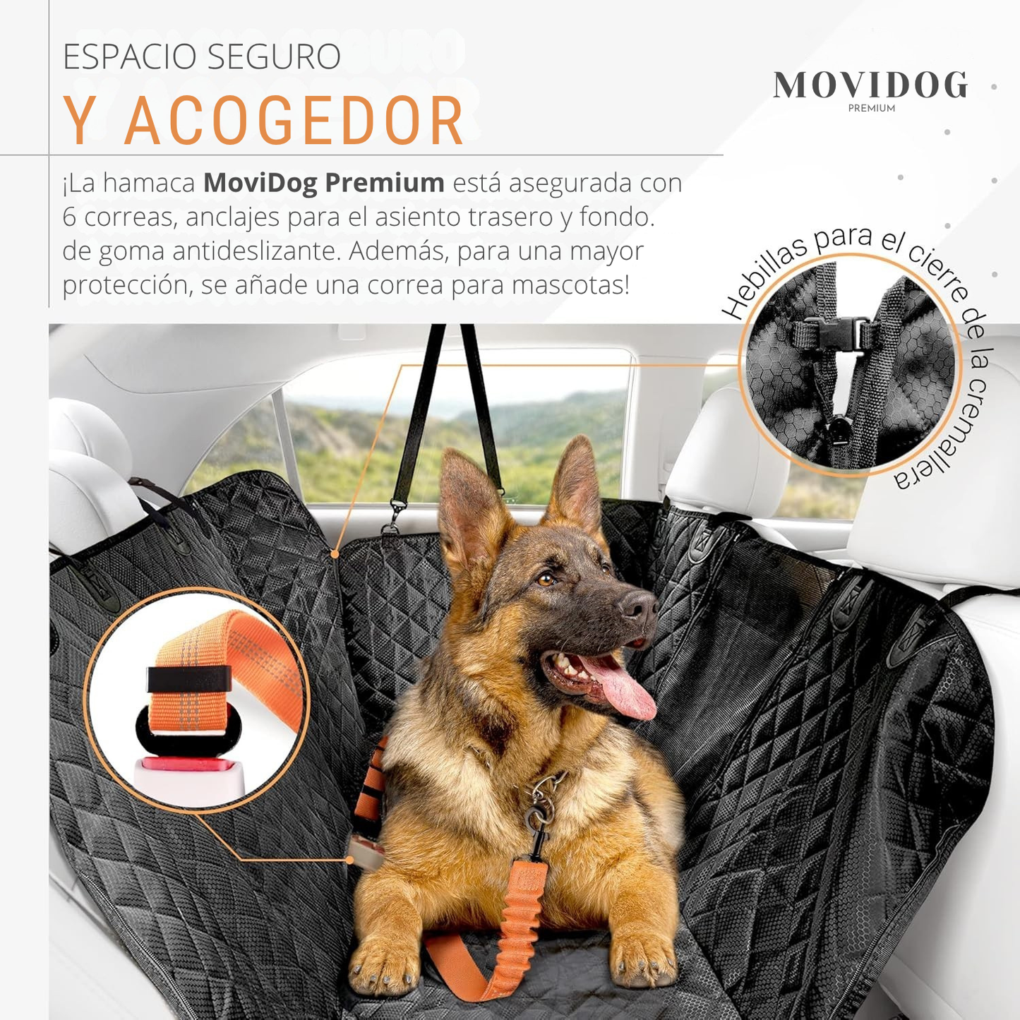 MoviDog® | Funda Coche para Perros | Impermeable y Antideslizante