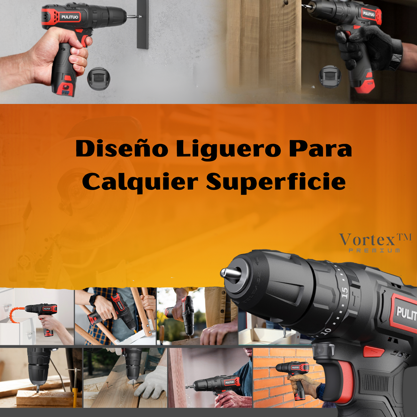 Taladro Atornillador VERTEX™ | Maletín Para Mejoras en el Hogar