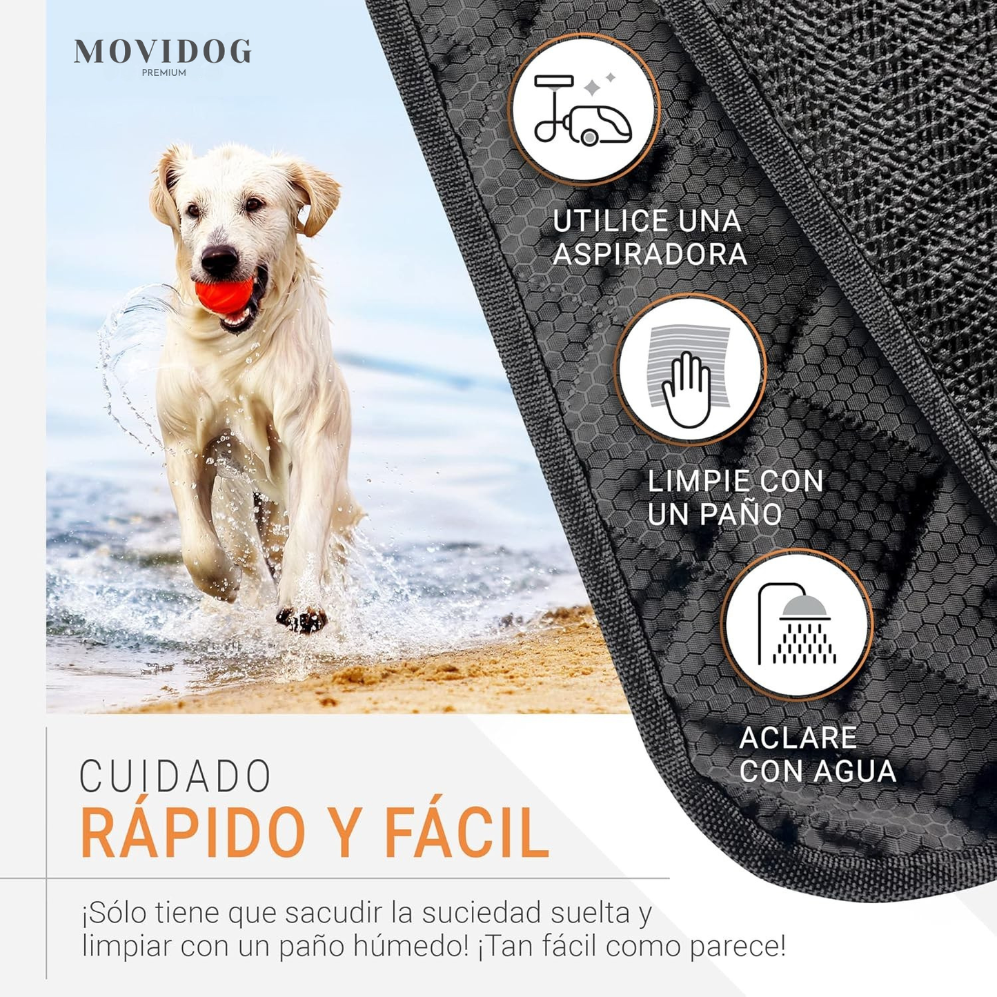 MoviDog® | Funda Coche para Perros | Impermeable y Antideslizante