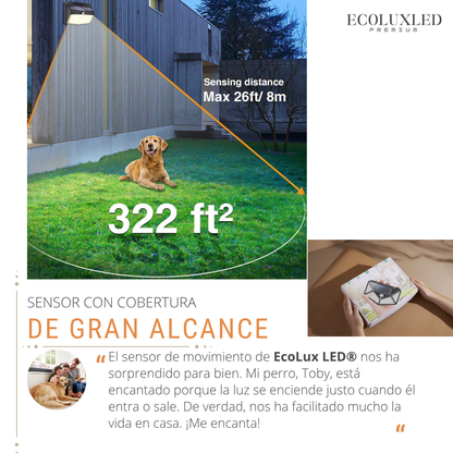 EcoLux LED® | Luz Solar Exterior | con Sensor de Movimiento