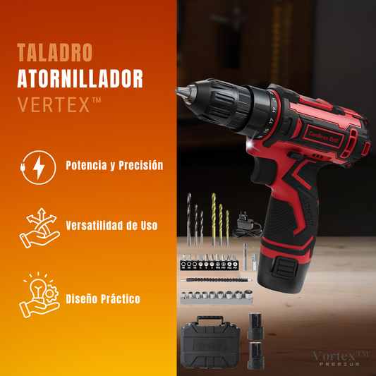 Taladro Atornillador VERTEX™ | Maletín Para Mejoras en el Hogar