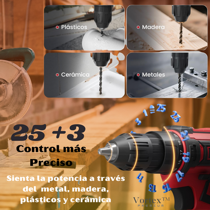Taladro Atornillador VERTEX™ | Maletín Para Mejoras en el Hogar