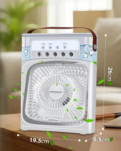Ventilador Nebulizador Portátil AirCool® | 8000mAh Recargable de Batería | Tanque de Agua 600mL